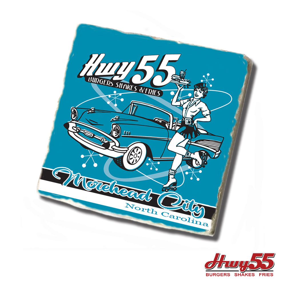 Coaster - HWY55 Tumbled Tile Blue Car Hop Morehead City North Carolina