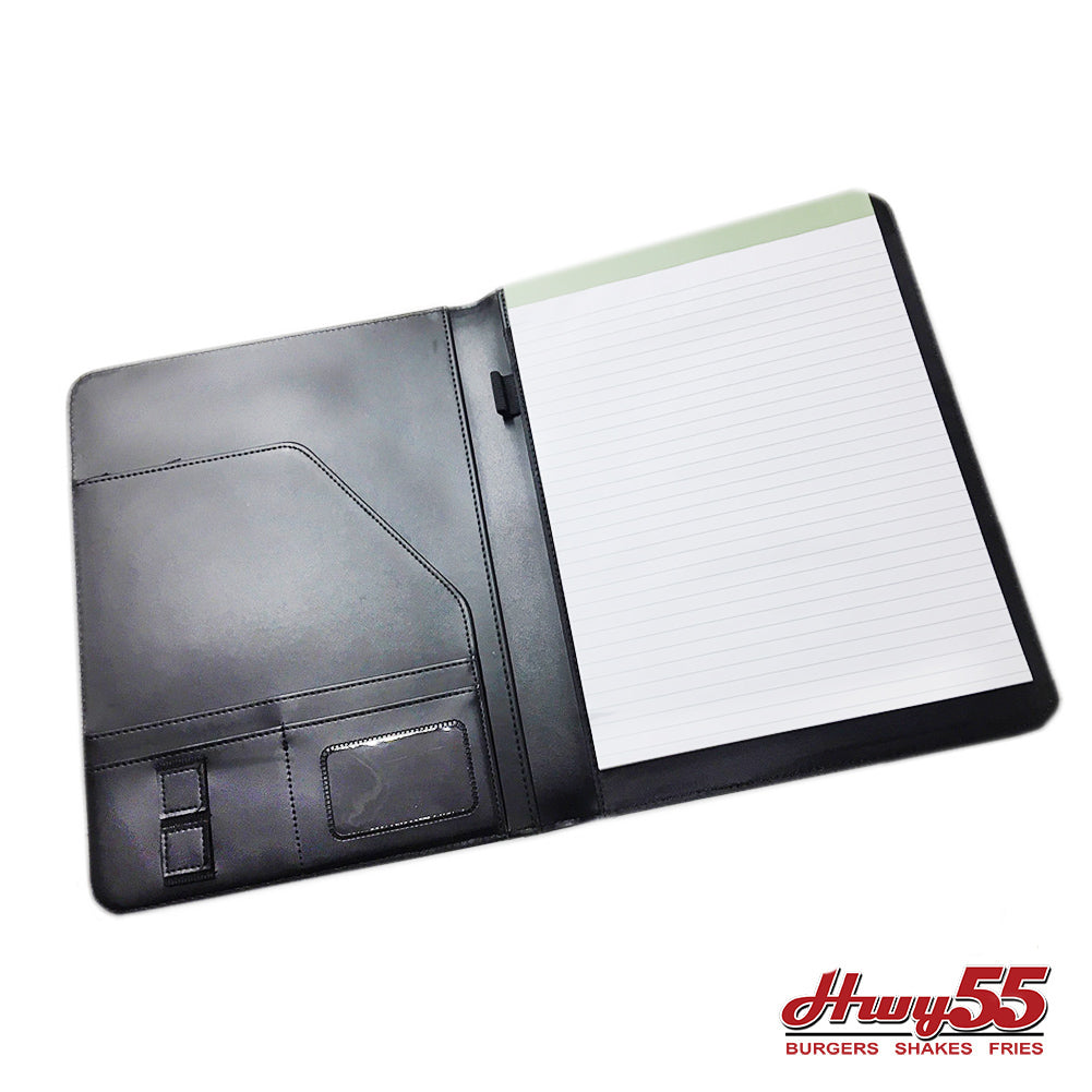 Padfolio - Hwy55 Red Line Tone On Tone Logo Design