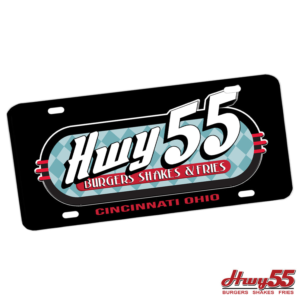 License Plate - Highway 55 Logo with Cincinnati Ohio