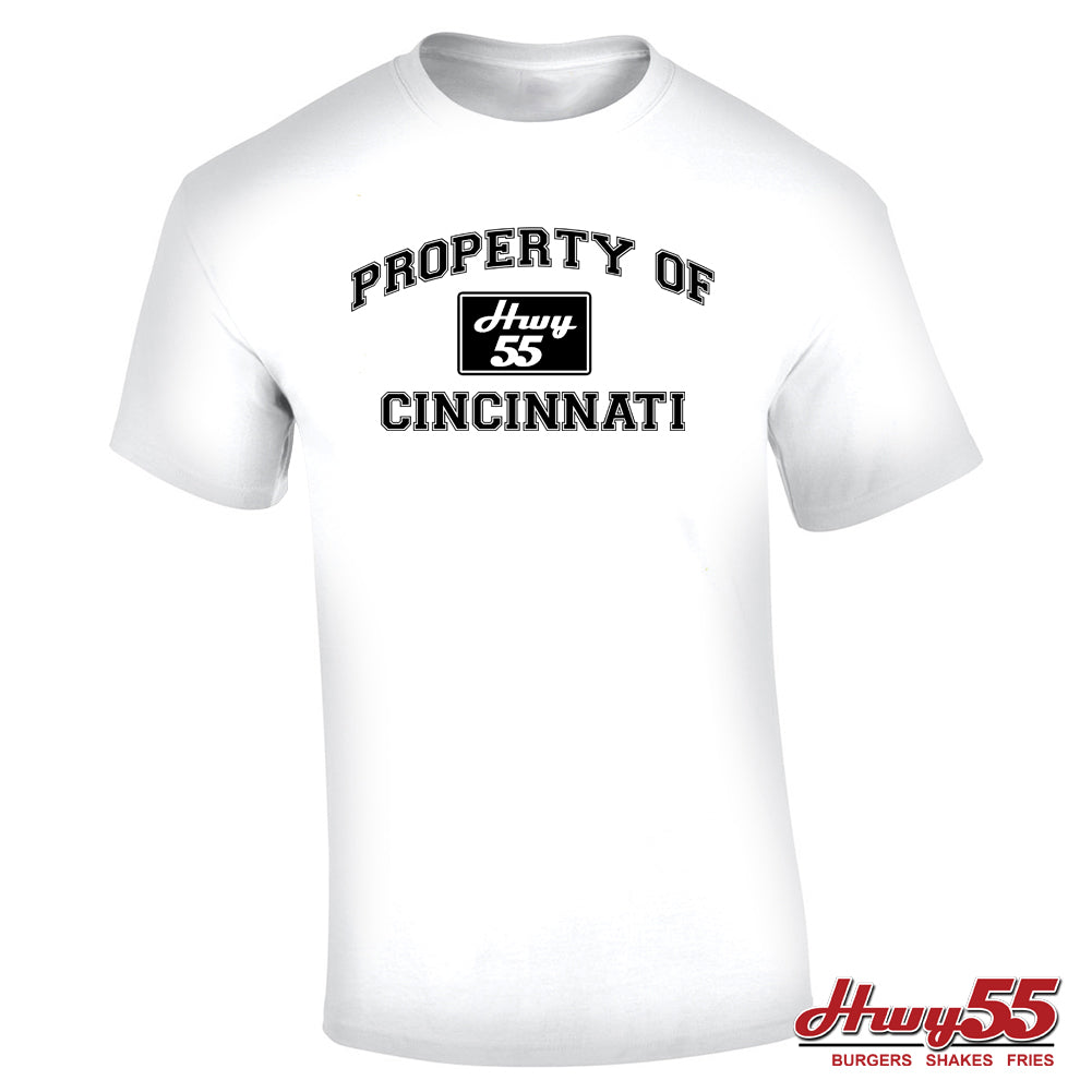 T-Shirt - Property of Highway 55 Cincinnati Ohio Cotton T-Shirt